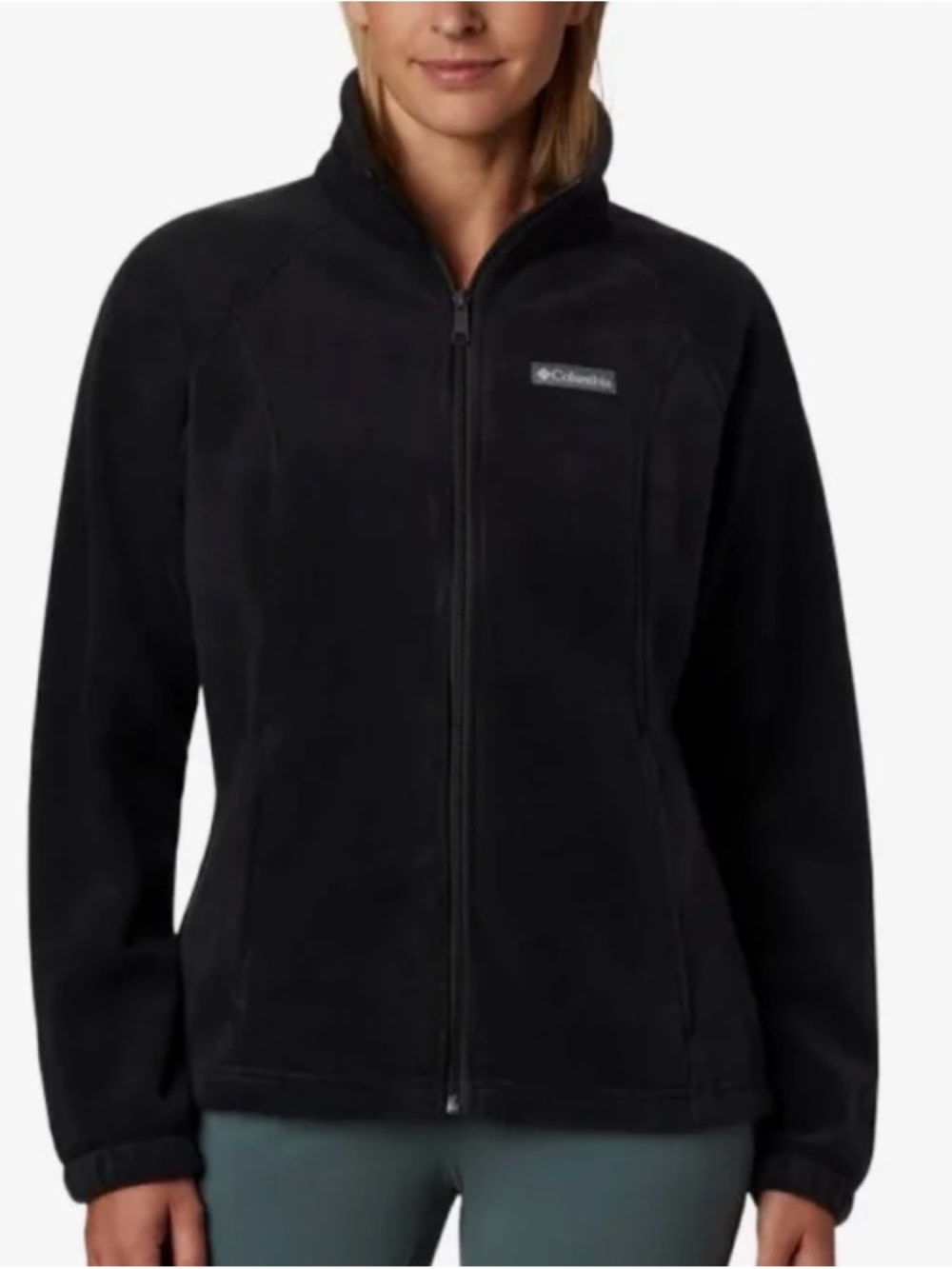 BNWT Columbia Black Women's Full-Zip Teddy Fleece Jacket